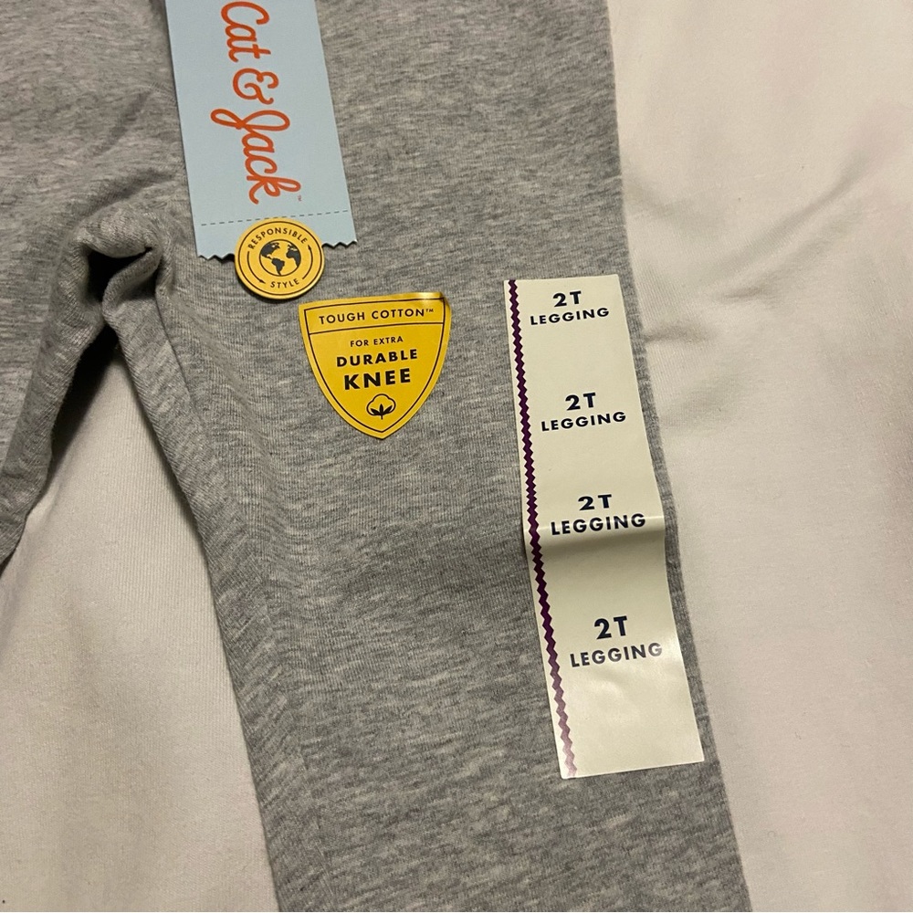2 pack Toddler Solid Leggings - Cat and Jack - 2T - NWT (more avail 4 bundle)